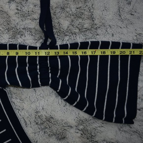 BANANA REPUBLIC NAVY WHITE SWEATER SUPERFINE MERINO BLEND VERY SOFT WAR… - Picture 9 of 9